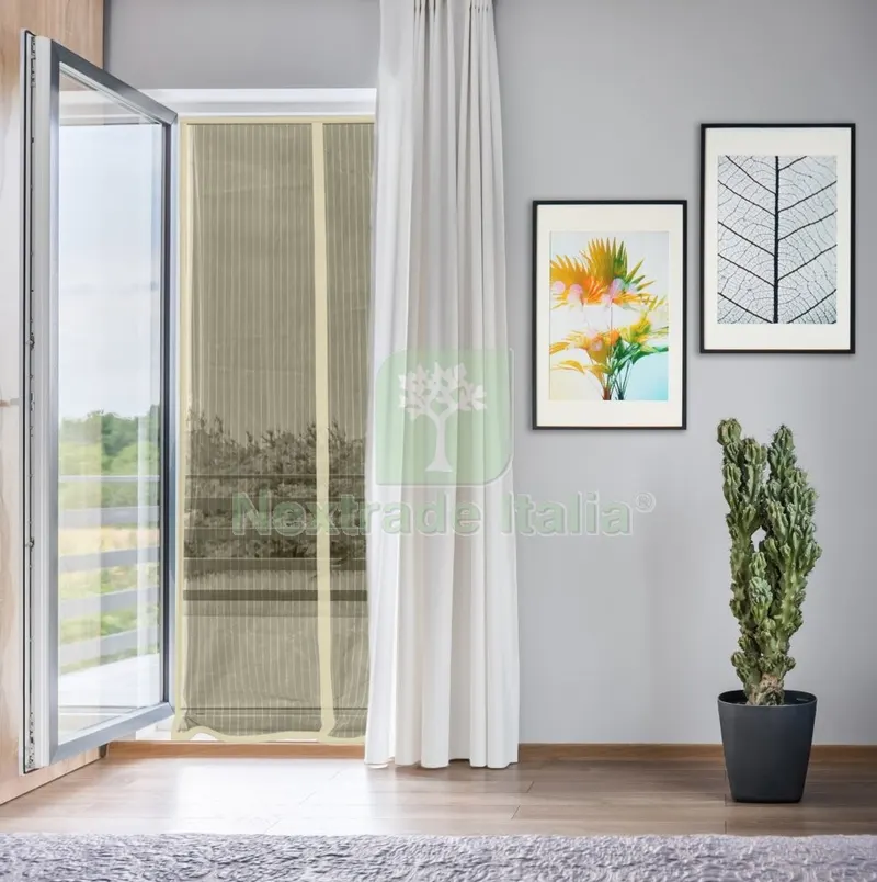 5PZ Zanzariera Magnetica Lusso Balcone 140XH240 Beige — Tende e zanzariere — rif. FERX.92341 5PZ Zanzariera Magnetica Lusso Balcone 140XH240 Beige — Tende e zanzariere — rif. FERX.92341