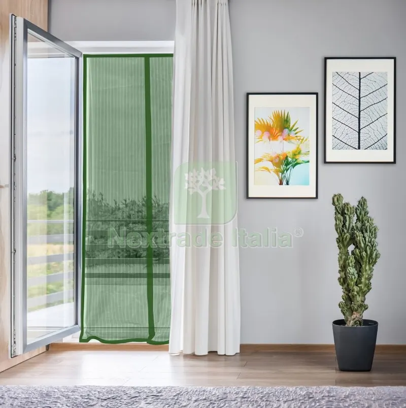 5PZ Zanzariera Magnetica Lusso Balcone 140XH240 Verde — Tende e zanzariere — rif. FERX.92342 5PZ Zanzariera Magnetica Lusso Balcone 140XH240 Verde — Tende e zanzariere — rif. FERX.92342