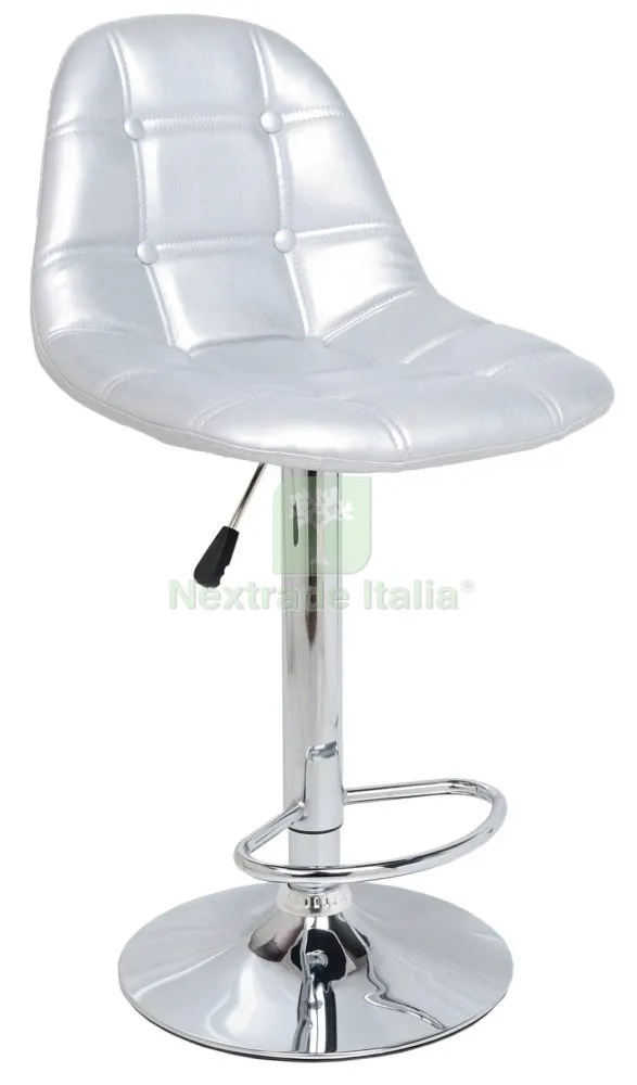 Sgabello Girevole "button " Silver — Arredo — rif. FERX.92344 Sgabello Girevole "button " Silver — Arredo — rif. FERX.92344