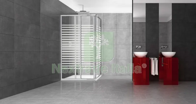 Box Doccia Cristallo Trasparente / Serigrafato MM.3 CM 68-80X68-80 — Accessori bagno — rif. FERX.92389 Box Doccia Cristallo Trasparente / Serigrafato MM.3 CM 68-80X68-80 — Accessori bagno — rif. FERX.92389