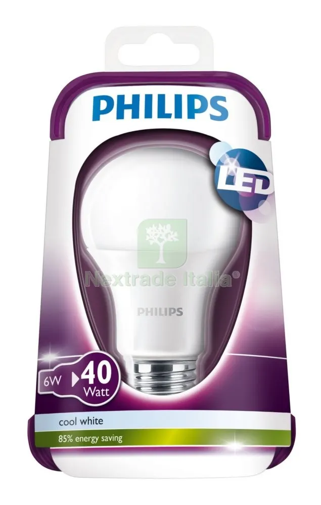 4PZ Philips LED Goccia E27W6,0 4000K 470 Lumen — Illuminazione — rif. FERX.92394 4PZ Philips LED Goccia E27W6,0 4000K 470 Lumen — Illuminazione — rif. FERX.92394