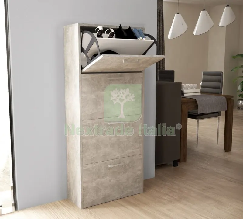 Kit Scarpiera 4ANTE da Profilo 59X140X25 Cemento Chiaro K4298 — Arredo — rif. FERX.924 Kit Scarpiera 4ANTE da Profilo 59X140X25 Cemento Chiaro K4298 — Arredo — rif. FERX.924