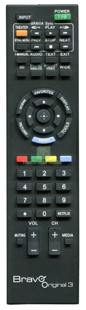 TELECOMANDO TV BRAVO ORIGINAL3 SONY — Telecomandi e ricambi — rif. FERX.92502