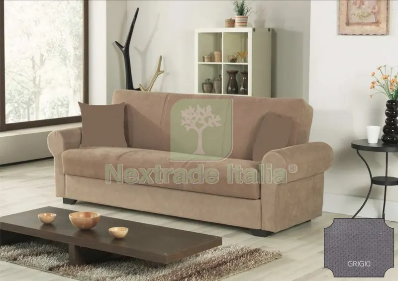 DIVANO PRONTOLETTO 'FIRENZE' 3STR LIGHT GRAY DIVANO PRONTOLETTO 'FIRENZE' 3STR LIGHT GRAY