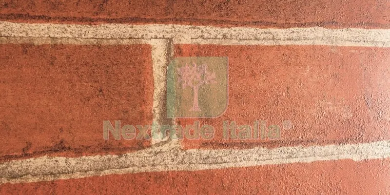 16PZ Doga Rivestimento PVC CM 270X25X0,8 Brick Rosso — Pannelli e tavole in legno — rif. FERX.92553