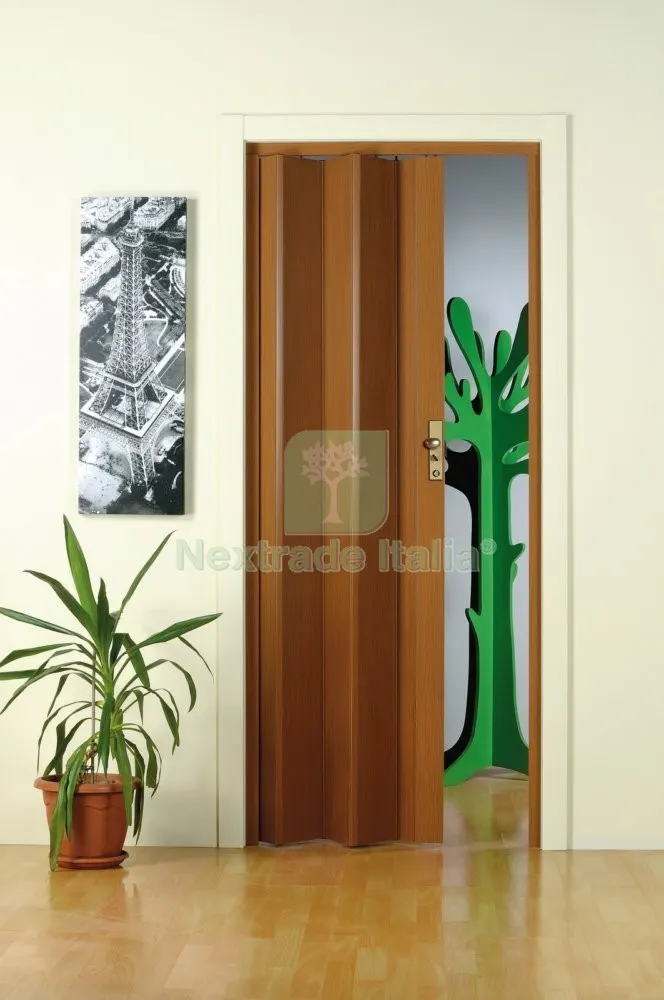 Porta a Soffietto "maya" CM 83X214 Colore Legno Scuro — Pannelli e tavole in legno — rif. FERX.92565