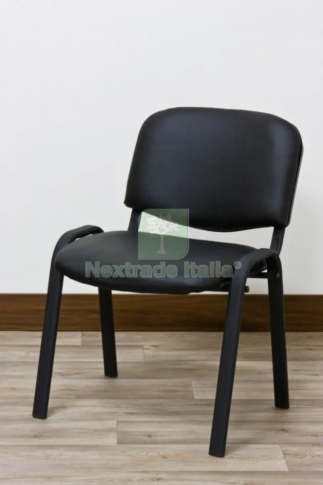 5PZ Sedia Interlocutoria Work Nero PVC — Arredo — rif. FERX.92591 5PZ Sedia Interlocutoria Work Nero PVC — Arredo — rif. FERX.92591