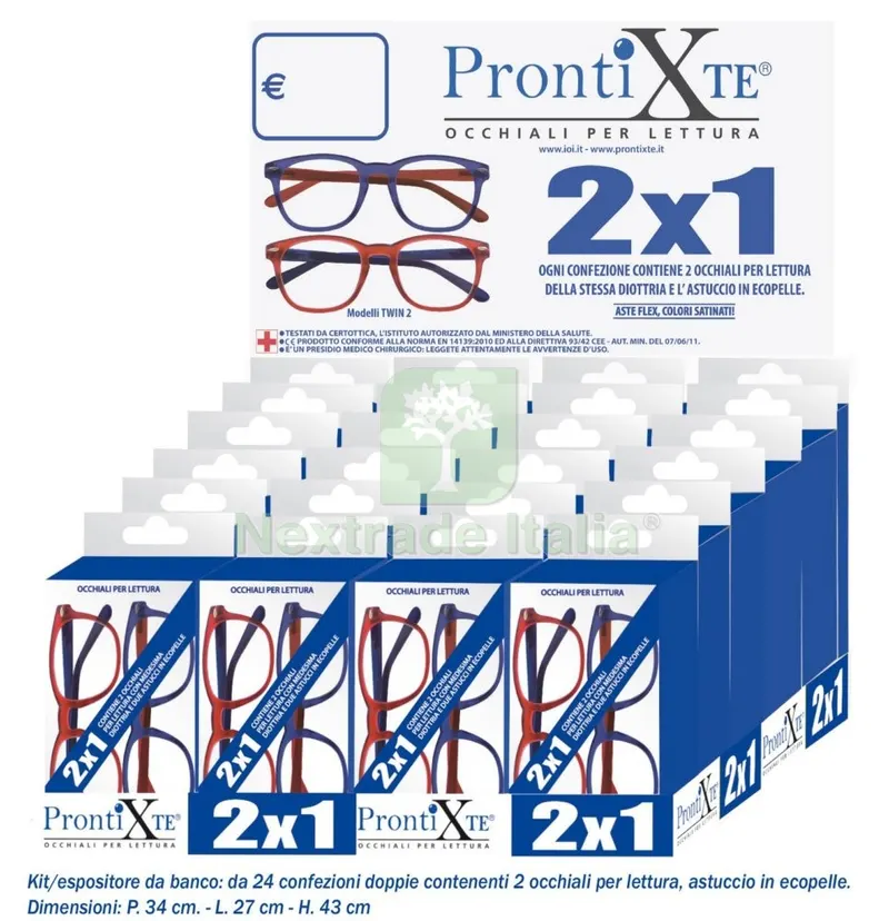 ESP.PZ.24 Occhiali 2X1 "pronti x TE" TWIN-2 — Protezioni corpo — rif. FERX.92812