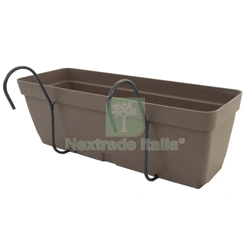 8PZ Balconiera CM 49X16X16H Tortora — Vasi e fioriere — rif. FERX.92855 8PZ Balconiera CM 49X16X16H Tortora — Vasi e fioriere — rif. FERX.92855