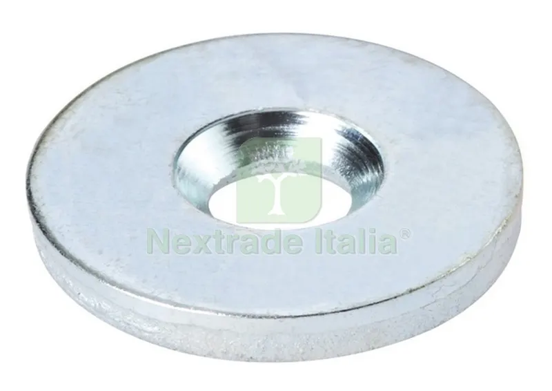 28PZ BOTTONE MAGNETICO CON FORO SVASATO MM 15X2 NIKELATO — Ferramenta per legno e mobili — rif. FERX.92974