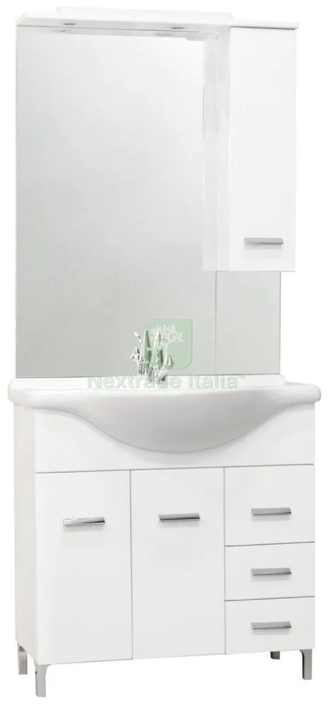 Mobile Bagno Bianco 'diana' CM.85 Completo — Accessori bagno — rif. FERX.93031 Mobile Bagno Bianco 'diana' CM.85 Completo — Accessori bagno — rif. FERX.93031