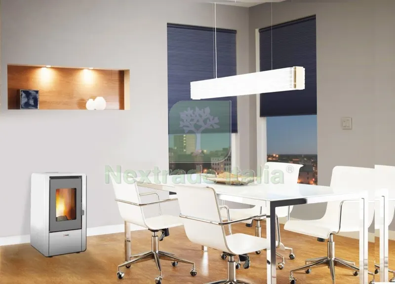 Stufa Pellet 5,8 KW King 60 Bianco — Stufe e camini — rif. FERX.93057 Stufa Pellet 5,8 KW King 60 Bianco — Stufe e camini — rif. FERX.93057