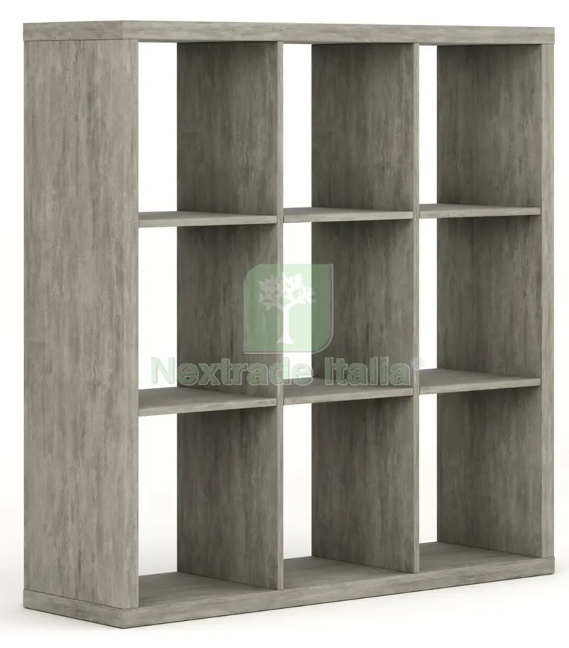 Pratico Libreria 9P CM 35,4X120X121H Cemento — Arredo — rif. FERX.93065 Pratico Libreria 9P CM 35,4X120X121H Cemento — Arredo — rif. FERX.93065