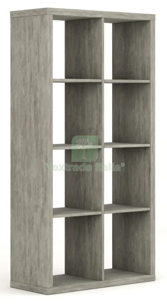 Pratico Libreria 8P CM 35,4X82X160H Cemento — Arredo — rif. FERX.93066 Pratico Libreria 8P CM 35,4X82X160H Cemento — Arredo — rif. FERX.93066
