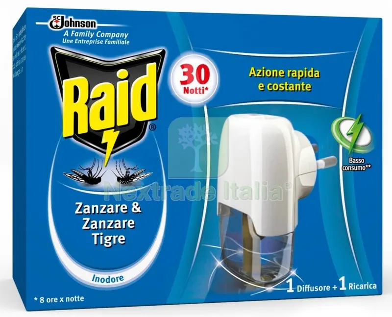 12PZ RAID ELETTROEMANATORE + LIQUIDO 30 NOTTI — Protezione piante e sementi — rif. FERX.93160 12PZ RAID ELETTROEMANATORE + LIQUIDO 30 NOTTI — Protezione piante e sementi — rif. FERX.93160