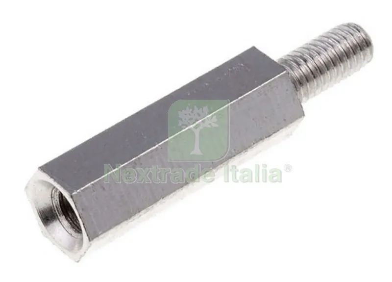 100PZ DISTANZIATORI ESAGONALI 8X30 MF — Minuteria metallica — rif. FERX.93181
