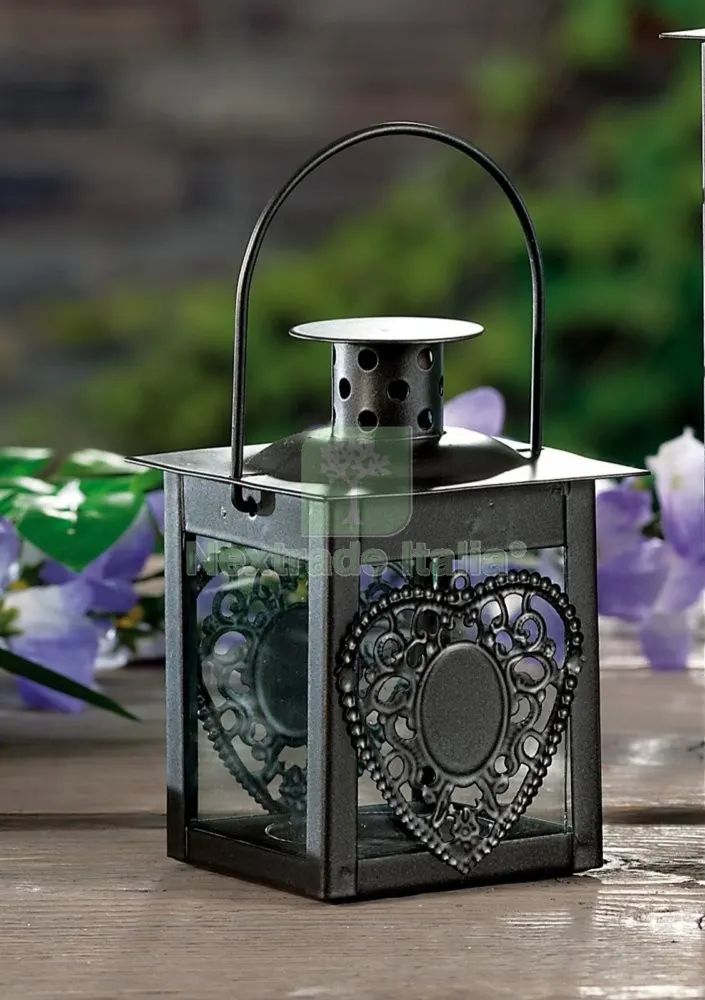 12PZ Lanterna Portacandela CM 7,5X7,5X11H — Illuminazione — rif. FERX.93216