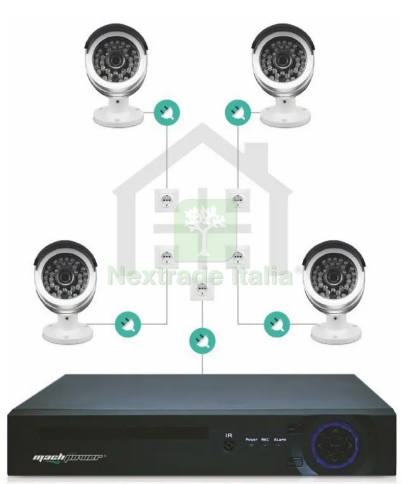 Videosorveglianza Kit NVR(+HDD1000GB)+4 Telecamere — Elettronica e TV — rif. FERX.93231
