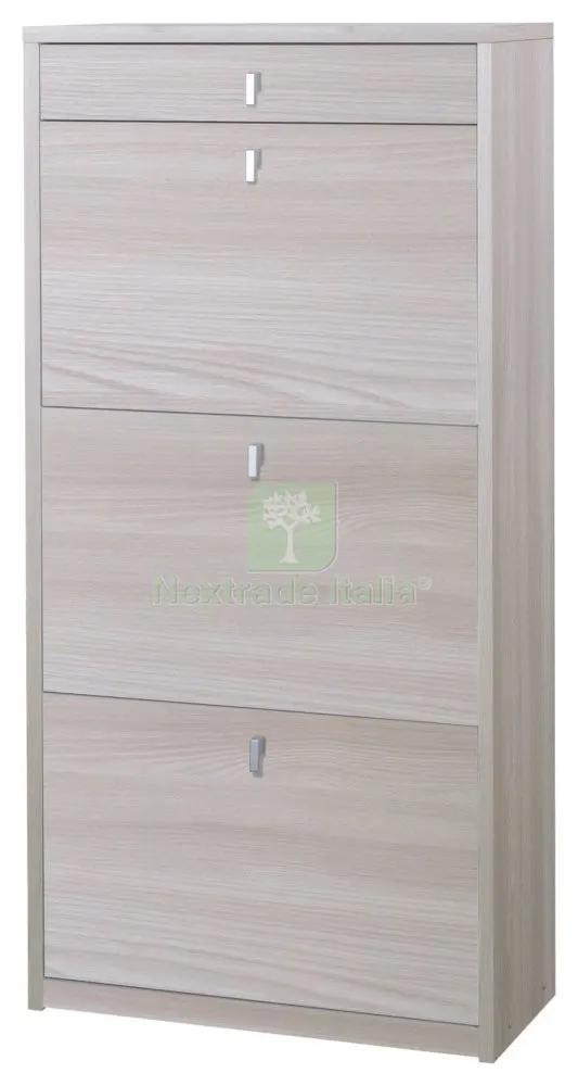 Kit Scarpiera 3 Ante RIBALTABILI+1 Cassetto CM 63X29X127H Olmo Chiar — Arredo — rif. FERX.93262 Kit Scarpiera 3 Ante RIBALTABILI+1 Cassetto CM 63X29X127H Olmo Chiar — Arredo — rif. FERX.93262