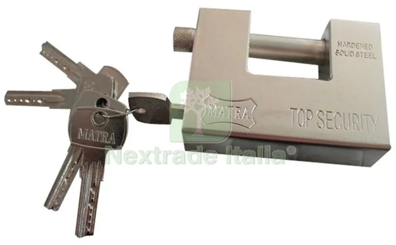 6PZ Lucchetto Corazzato Matra MM 94 Cifratura Unica K1 — Lucchetti e catene — rif. FERX.93319 6PZ Lucchetto Corazzato Matra MM 94 Cifratura Unica K1 — Lucchetti e catene — rif. FERX.93319