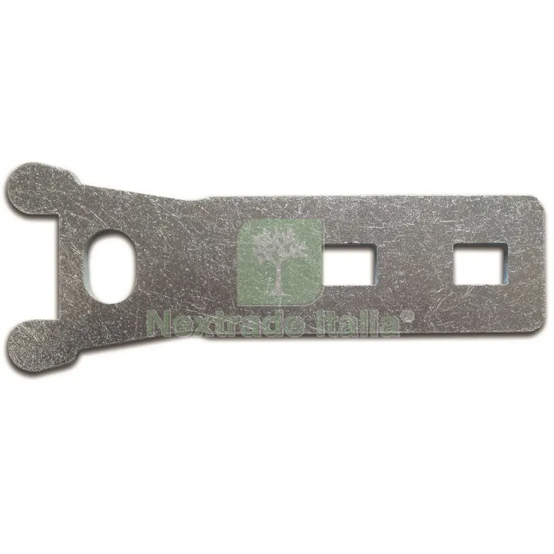 2PZ Portalucchetto Piano Acciaio Zincato MM 8X155 — Lucchetti e catene — rif. FERX.9333