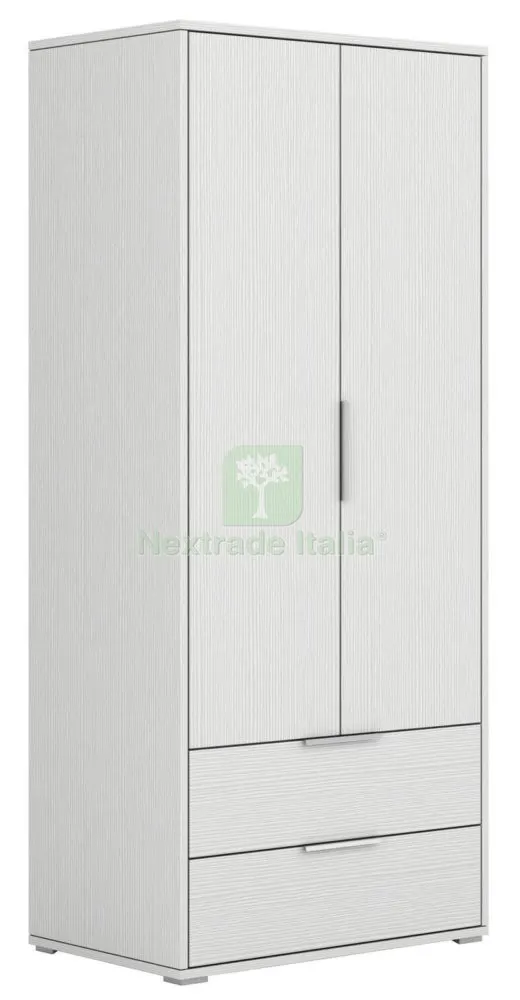 Kit Armadio 2 Ante +2 Cassetti CM 80X51X183H Bianco — Arredo — rif. FERX.93334
