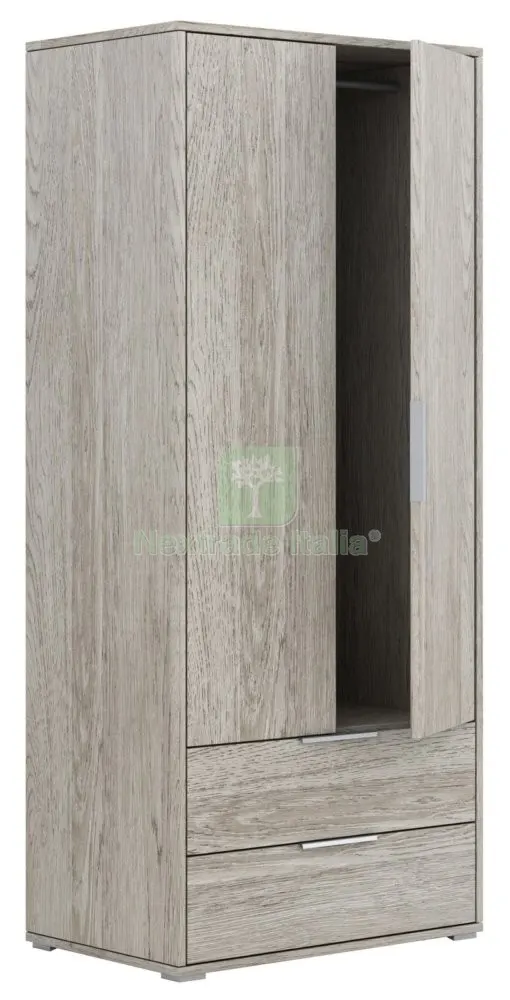 Kit Armadio 2 Ante +2 Cassetti CM 80X51X183H Rovere — Arredo — rif. FERX.93335