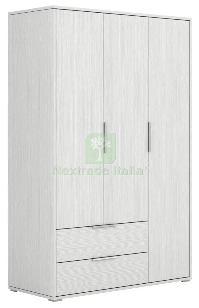 Kit Armadio 3 Ante +2 Cassetti CM 118X51X183H Bianco — Arredo — rif. FERX.93336 Kit Armadio 3 Ante +2 Cassetti CM 118X51X183H Bianco — Arredo — rif. FERX.93336