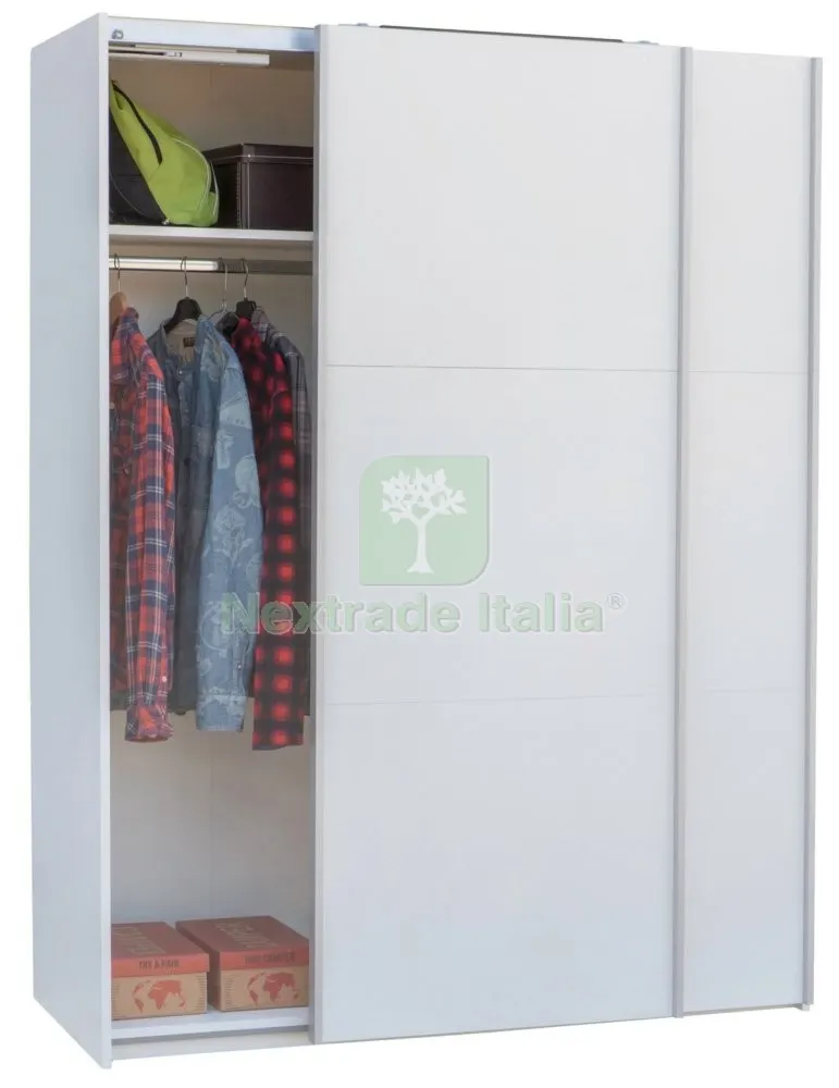 Kit Armadio 2ANTE Scorrevole CM 150X63X200H Bianco — Arredo — rif. FERX.93344 Kit Armadio 2ANTE Scorrevole CM 150X63X200H Bianco — Arredo — rif. FERX.93344