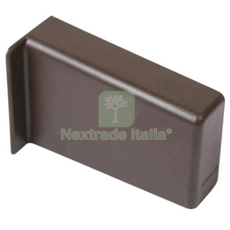100PZ GUSCIO COPERTURA PLASTICA MM 67/43 MARRONE DESTRA — Ferramenta porte e finestre — rif. FERX.93370