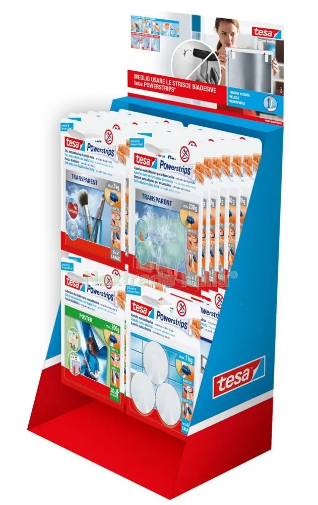 Tesa Powerstrips Espositore 'NEW' 28 Pezzi — Articoli per ufficio — rif. FERX.93454 Tesa Powerstrips Espositore 'NEW' 28 Pezzi — Articoli per ufficio — rif. FERX.93454