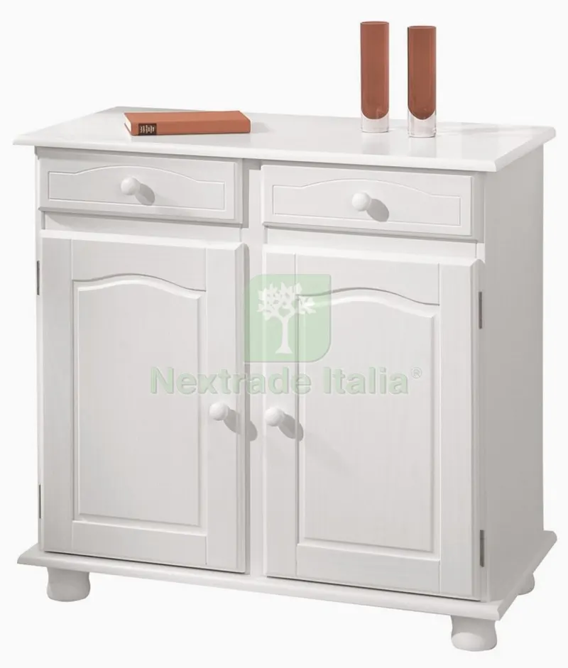 KIT BUFFET 2 ANTE + 2 CASSETTI MASSELLO BIANCO — Casalinghi e organizzazione — rif. FERX.93460 KIT BUFFET 2 ANTE + 2 CASSETTI MASSELLO BIANCO — Casalinghi e organizzazione — rif. FERX.93460
