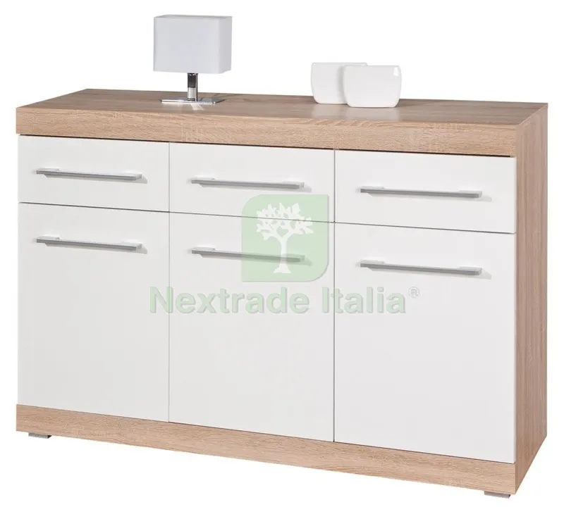 Kit Buffet Lublin 3 Ante +3 Cassetti Rovere/Bianco Laccato — Arredo — rif. FERX.93480 Kit Buffet Lublin 3 Ante +3 Cassetti Rovere/Bianco Laccato — Arredo — rif. FERX.93480