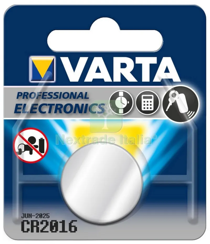 10BLISTER VARTA BATTERIA A BOTTONE CR2016 BL.1PZ — Caricabatterie e alimentatori — rif. FERX.93488 10BLISTER VARTA BATTERIA A BOTTONE CR2016 BL.1PZ — Caricabatterie e alimentatori — rif. FERX.93488