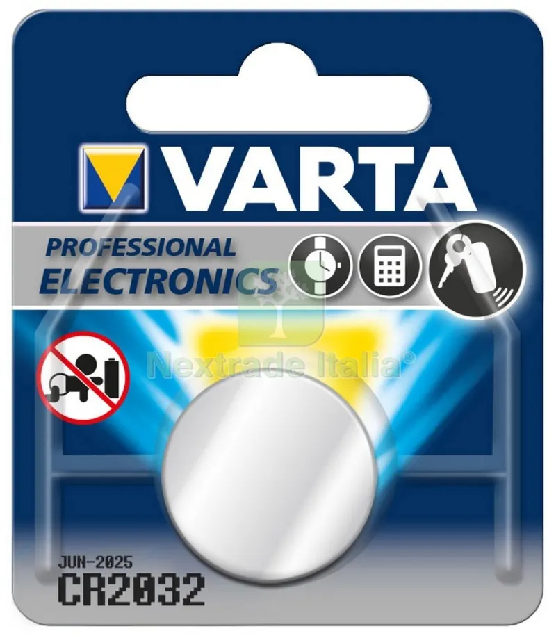 10BLISTER VARTA BATTERIA A BOTTONE CR2032 BL.1PZ — Caricabatterie e alimentatori — rif. FERX.93490