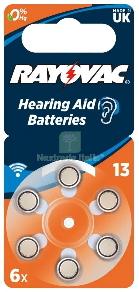 10BLISTER VARTA BATTERIA ACUSTICA 13 CONFEZIONE DA 6PZ. — Caricabatterie e alimentatori — rif. FERX.93495