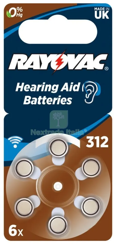 10BLISTER VARTA BATTERIA ACUSTICA 312 CONFEZIONE DA 6PZ — Caricabatterie e alimentatori — rif. FERX.93496