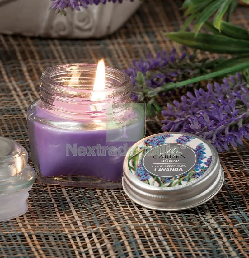 12PZ Candela Profumata con Barattolo Vetro Fragranza Assortita — Accessori bagno — rif. FERX.93506