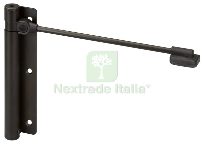2PZ SPINGIPORTA 'ERCOLE' ART. 114 SINISTRA NERO — Ferramenta porte e finestre — rif. FERX.93535