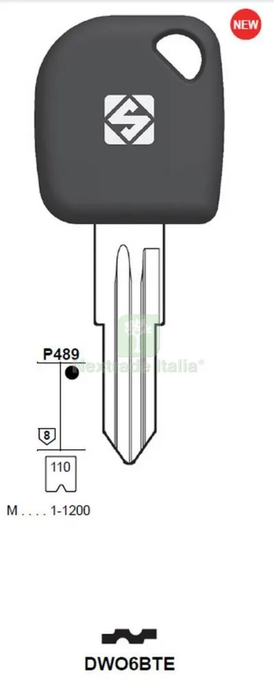 2PZ Chiavi Transponder Vuota Silca DWO6BTE — Chiavi e ricambi auto — rif. FERX.93581