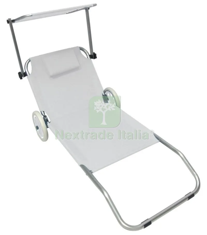 Lettino Trasporter Prendisole Bianco — Tempo libero outdoor — rif. FERX.93634 Lettino Trasporter Prendisole Bianco — Tempo libero outdoor — rif. FERX.93634
