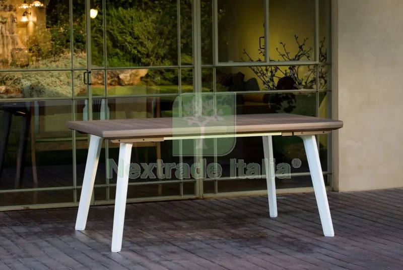 KETER TAVOLO 'HARMONY' BIANCO/TORTORA DIMENSIONI CM 162/240 — Flessibili e allacci — rif. FERX.93801