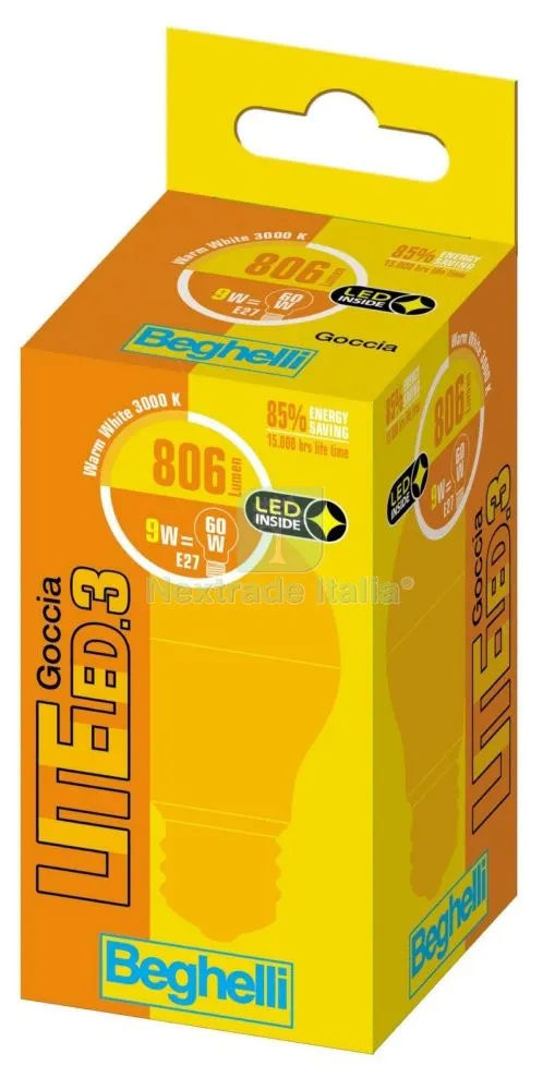 10PZ Beghelli LED 56945 GOCC.E27W9 Fredda 6500K — Illuminazione — rif. FERX.93811