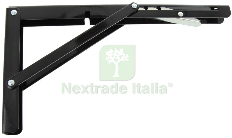 4PZ Reggimensole 3 Posizioni Portata KG.700 Alluminio Nero CM.30 — Arredo — rif. FERX.93957 4PZ Reggimensole 3 Posizioni Portata KG.700 Alluminio Nero CM.30 — Arredo — rif. FERX.93957