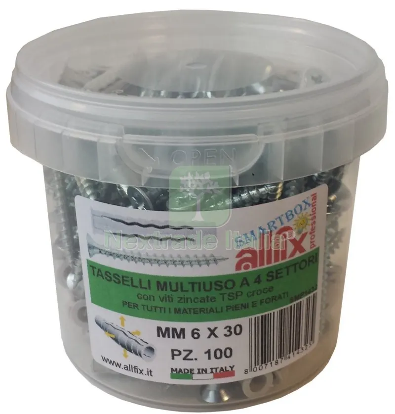 ALLFIX 50 TASSELLI CON VITI F4 MM.8 — Tasselli e ancoraggi — rif. FERX.93961 ALLFIX 50 TASSELLI CON VITI F4 MM.8 — Tasselli e ancoraggi — rif. FERX.93961