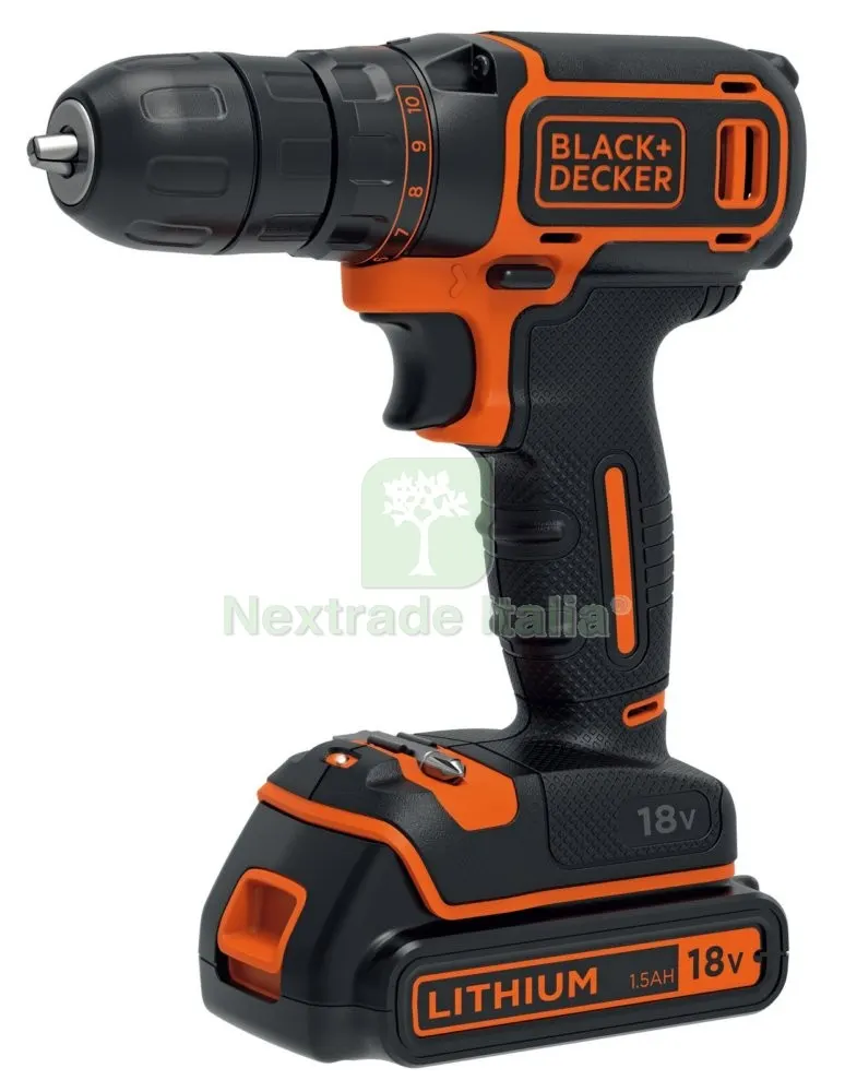 Trapano B+D 18V 1,5AH Litio MOD.BDCDC18 — Trapani e avvitatori — rif. FERX.94005 Trapano B+D 18V 1,5AH Litio MOD.BDCDC18 — Trapani e avvitatori — rif. FERX.94005