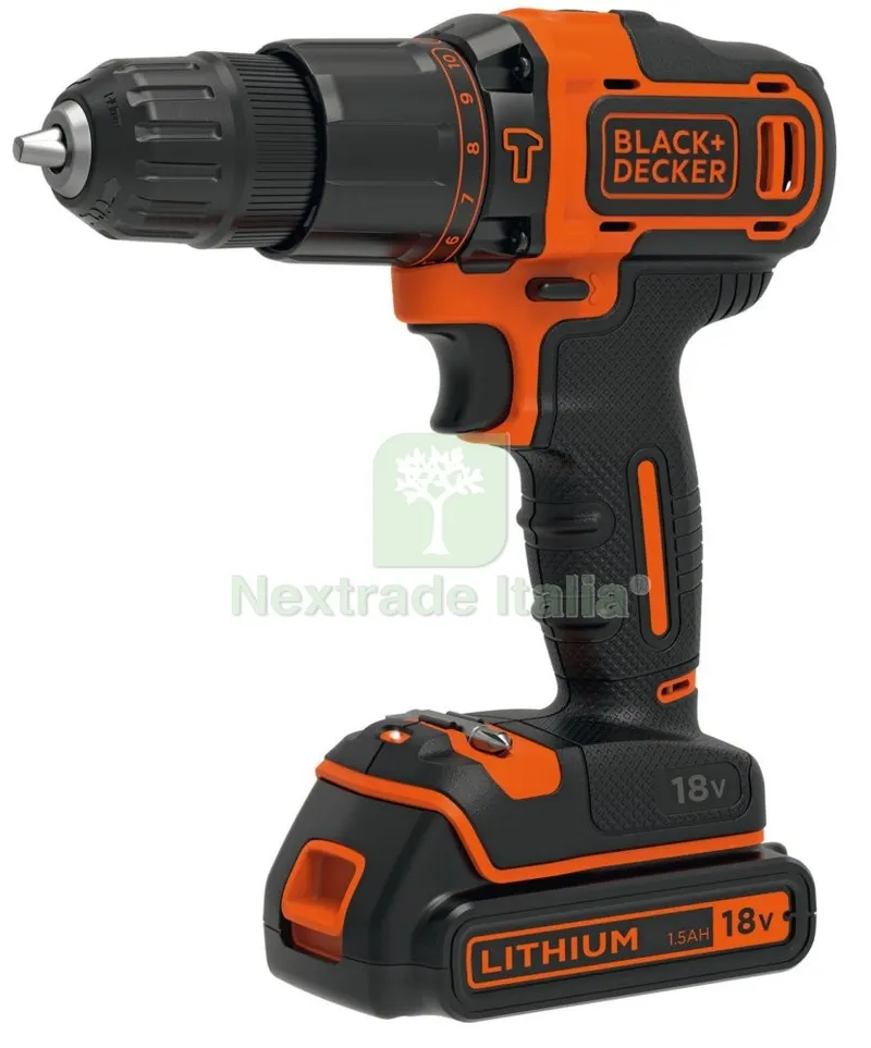 Trapano B+D 18VP 1,5AH Litio MOD.BDCHD18 — Trapani e avvitatori — rif. FERX.94006 Trapano B+D 18VP 1,5AH Litio MOD.BDCHD18 — Trapani e avvitatori — rif. FERX.94006
