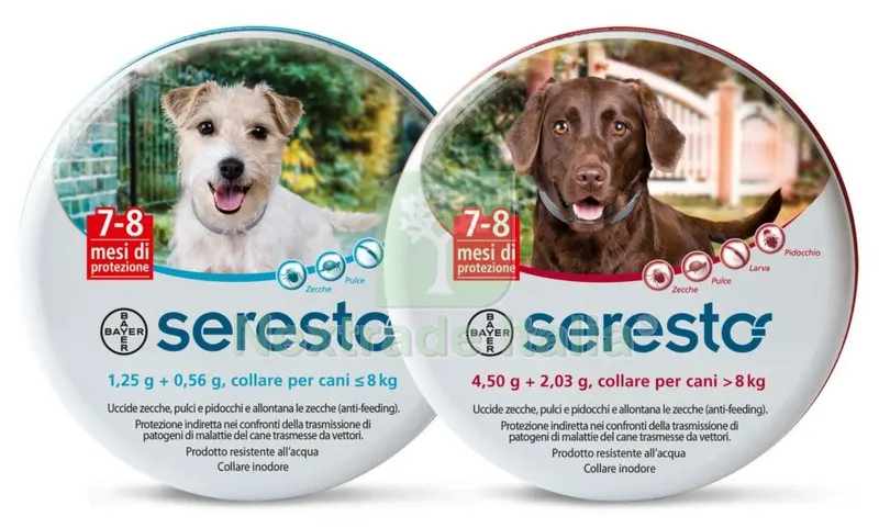 BAYER COLLARE CANE 'SERESTO' <8 KG — Fascette e collari — rif. FERX.94216 BAYER COLLARE CANE 'SERESTO' <8 KG — Fascette e collari — rif. FERX.94216