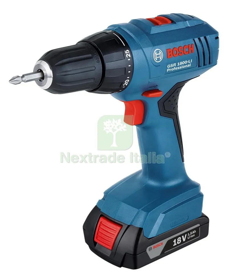 Bosch-B Trapano 2 Batterie GSR1800-LI — Trapani e avvitatori — rif. FERX.94263 Bosch-B Trapano 2 Batterie GSR1800-LI — Trapani e avvitatori — rif. FERX.94263