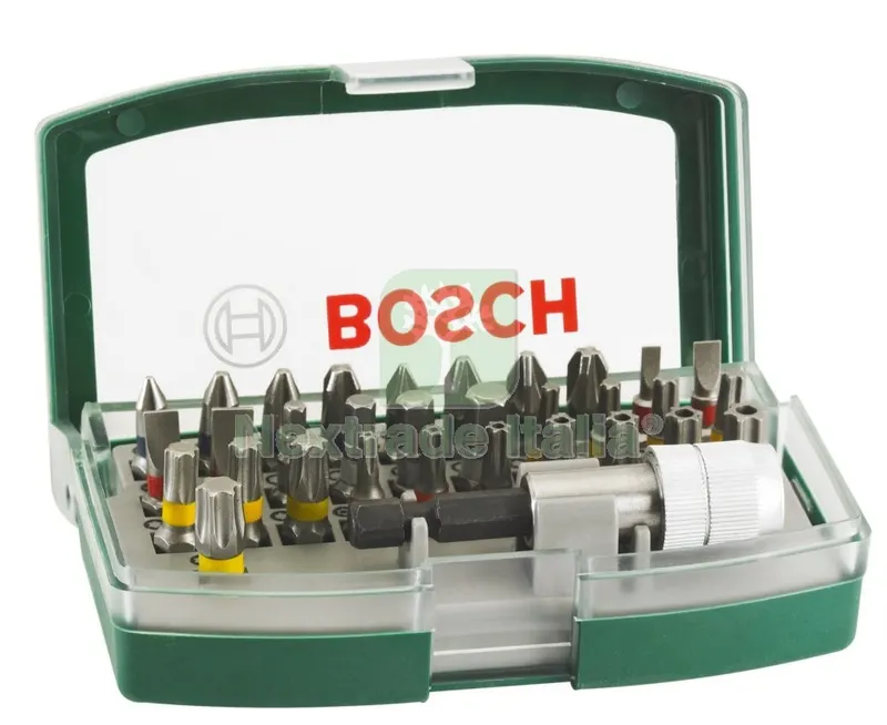 BOSCH SET 32 PEZZI ART. 017063 — Punte, frese e dischi — rif. FERX.94293 BOSCH SET 32 PEZZI ART. 017063 — Punte, frese e dischi — rif. FERX.94293